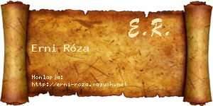Erni Róza névjegykártya